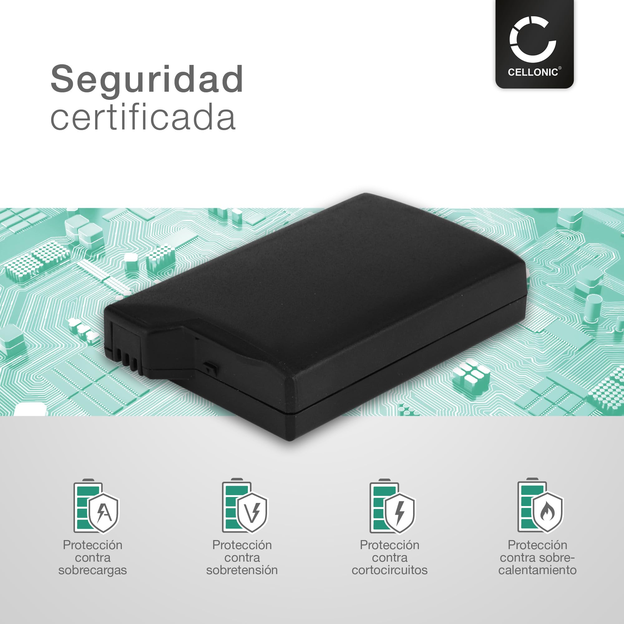 CELLONIC 2X Batería para Videoconsola Compatible con Sony PSP 1, PSP-110 - (1800mAh, 3.7V)