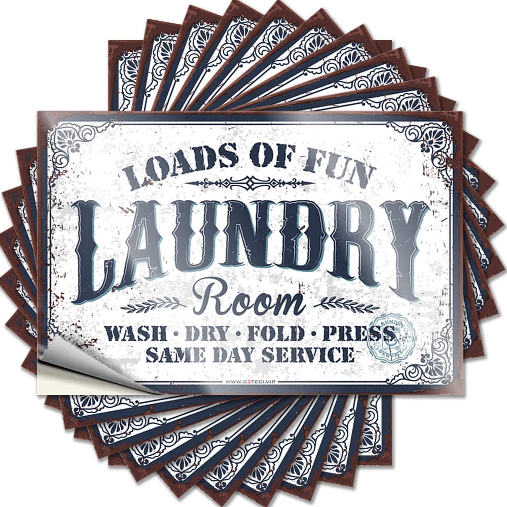 Decal Retro Country Window Laundry Room Runner Non Slip Laundry - No Residue Decals for Dry(8X12CM)