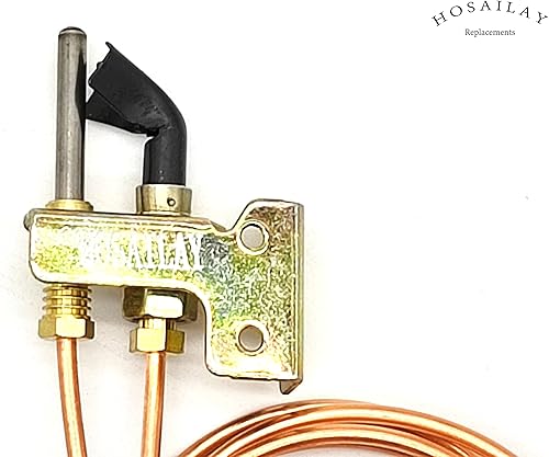 Miniatura 4 de Calentador de agua de gas Natual Pilot Assembely con termopar de 24 pulgadas, tubo de gas de 24 pulgadas y una campana de llama