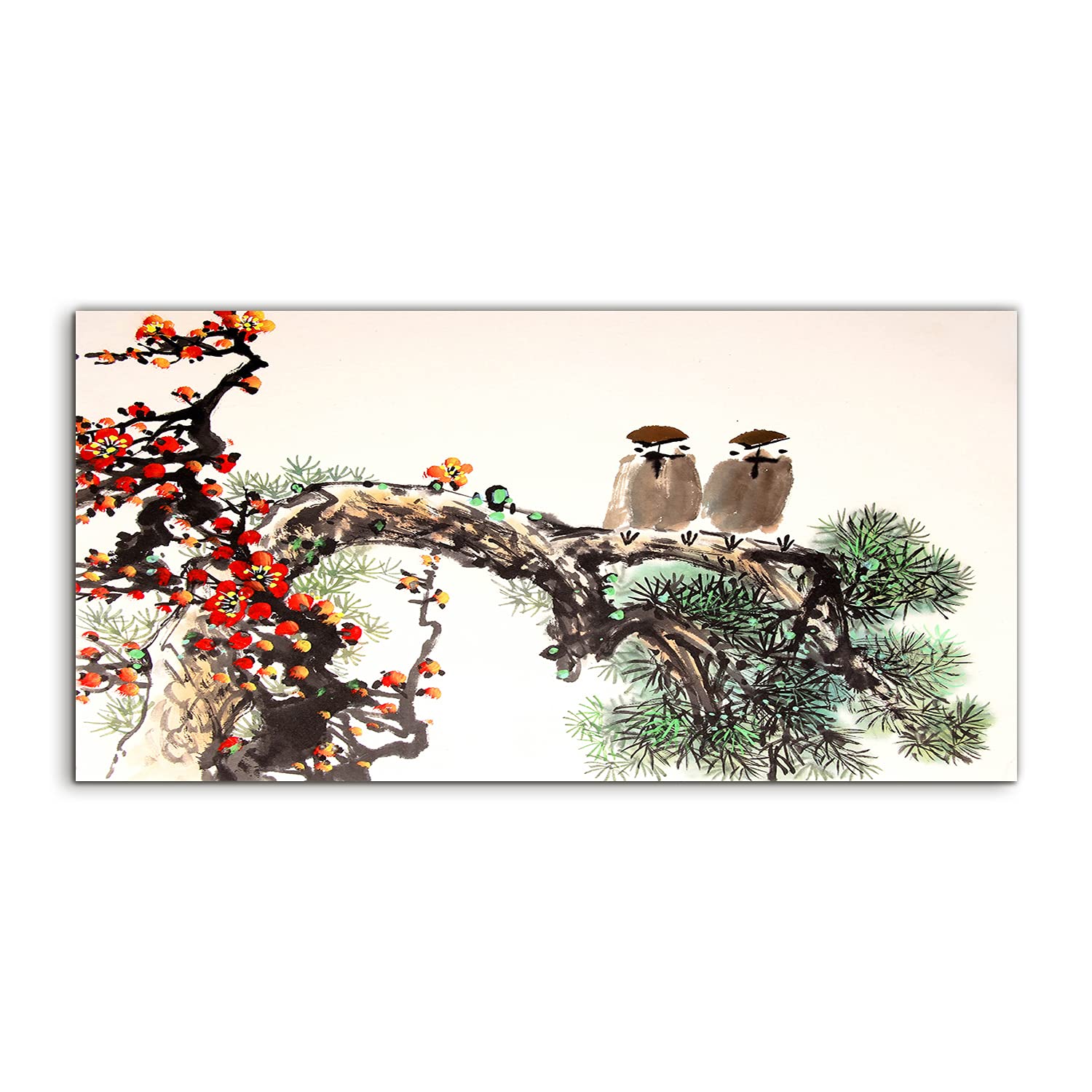Coloray Pintura acrílica Cuadro De Pared 100x50cm Vidrio Acrílico Arte Sala De Estar Mural - Tinta del árbol de China