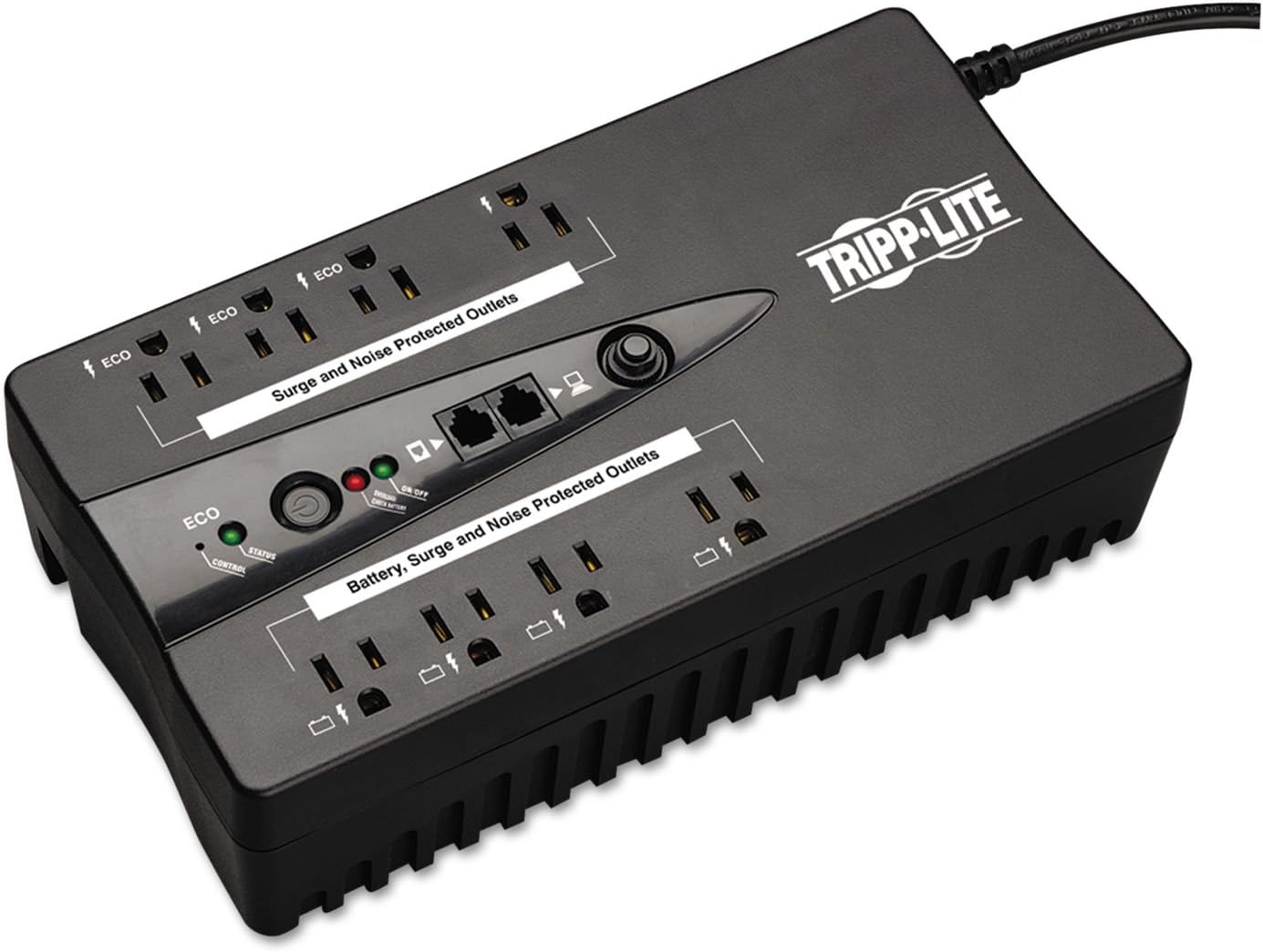 Tripp Lite 550VA & 350VA UPS Battery Backup Surge Protectors, 8 & 6 Outlet Uninterruptible Power Supplies