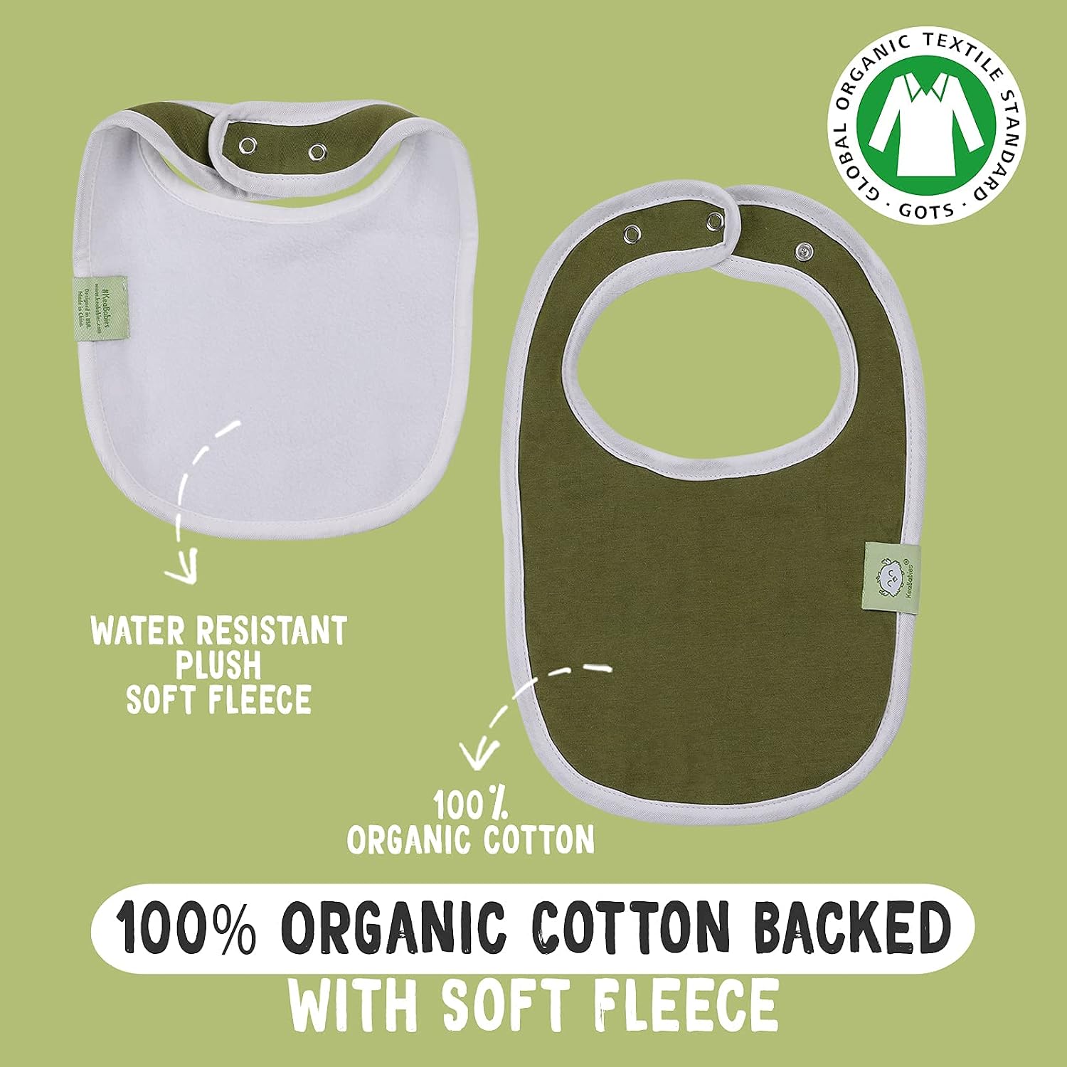 Baby Food Containers and Baby Bibs Bundle - 12-Pack 4 oz Leak Proof Baby Bullet Jars - 8-Pack Organic Cotton Drool Bibs - Perfect Feeding Accessories for Boys, Girls image 5
