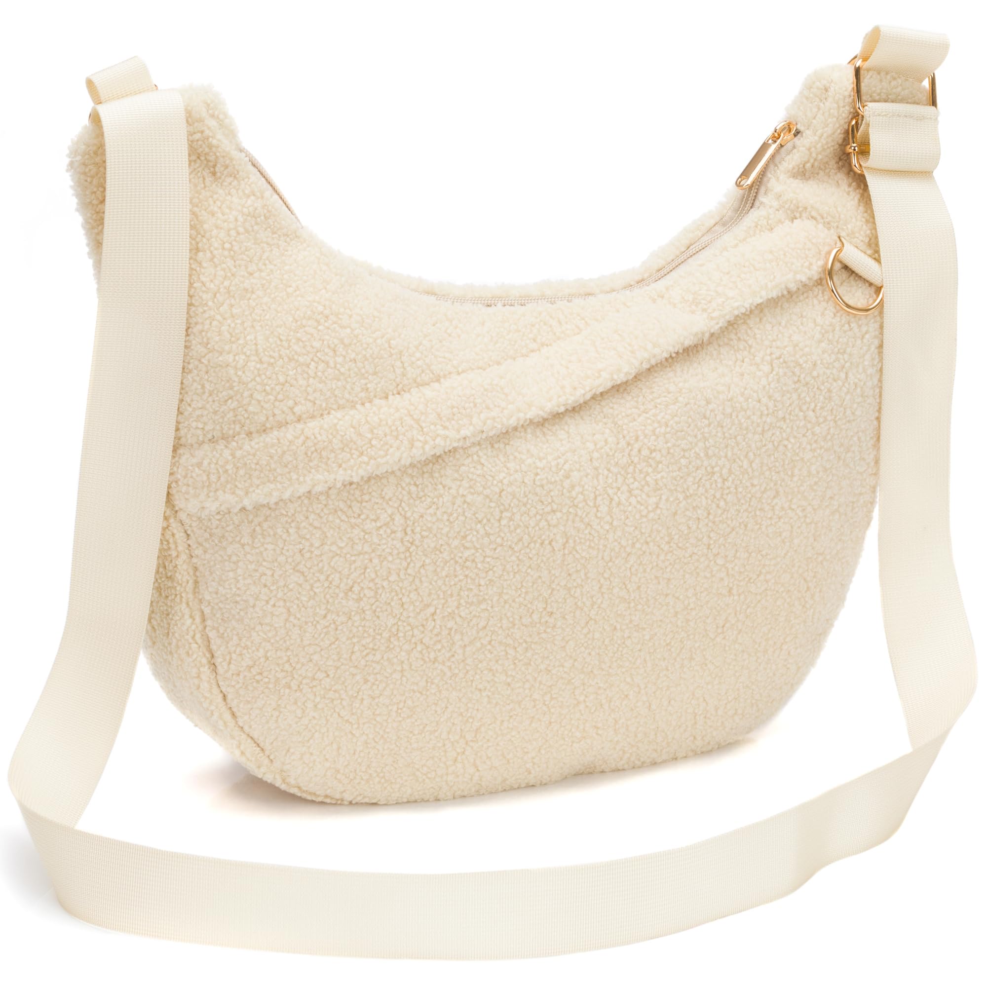 Fillikid Buggy Organizer Daybag | Stilvolle Kinderwagen-Tasche aus Teddyplüsch | Weich & luxuriös | Mit praktischer Fächeraufteilung | Ideal für Windeln, Snacks & mehr | Einfache Befestigung