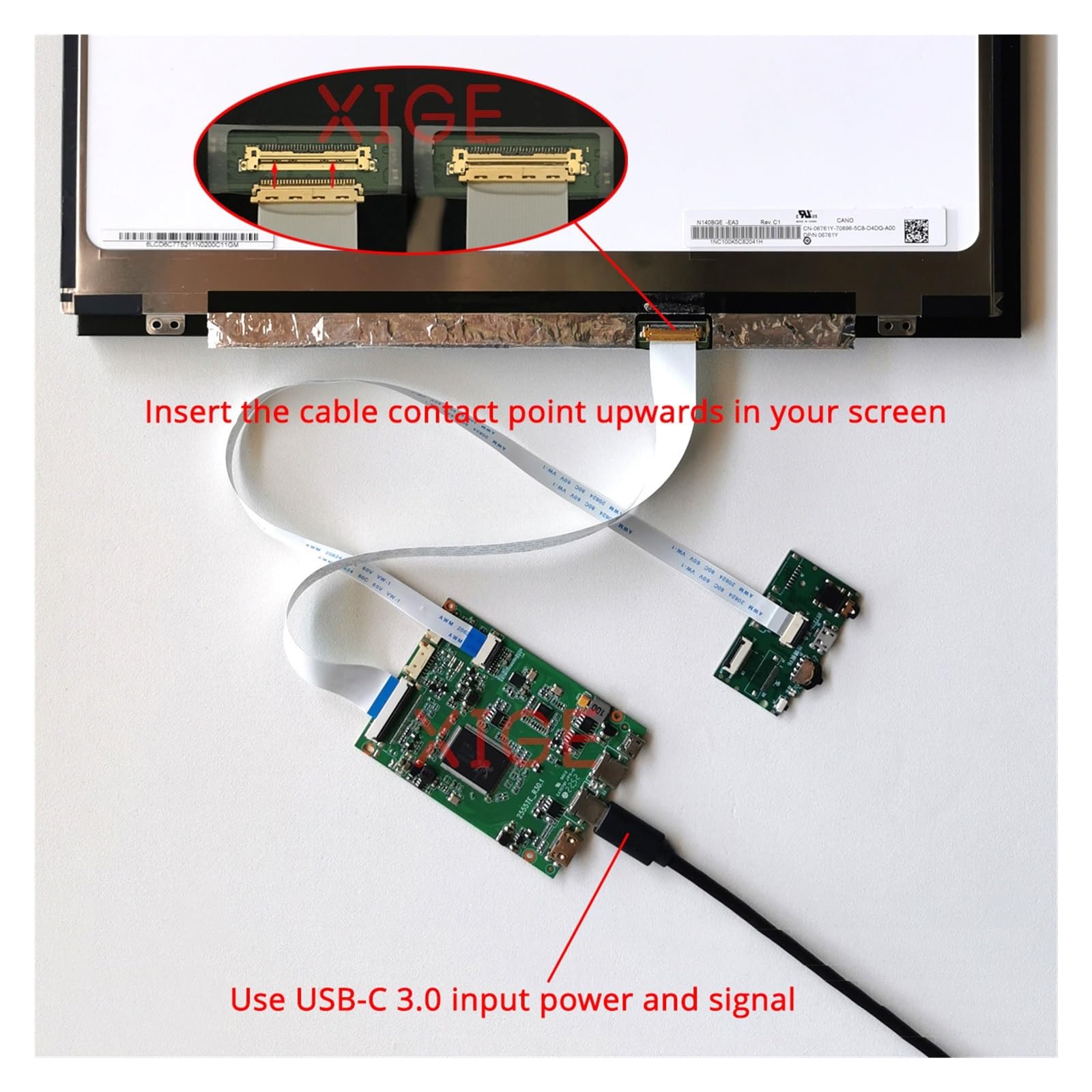 Fit N173HCE Kit Modificato Fai-da-te Custodia In Metallo + Scheda Controller Driver 30 Pin EDP 2 TYPE-C HDMI-Mini 17.3 "USB Micro 1920 * 1080 Accessori For Laptop(N173HCE-E31 and Case)
