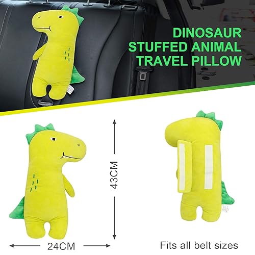 Miniatura 2 de Farochy Almohada de automóvil para niños, funda de cinturón de seguridad de dinosaurio, almohada para cinturón de seguridad de automóvil, fundas