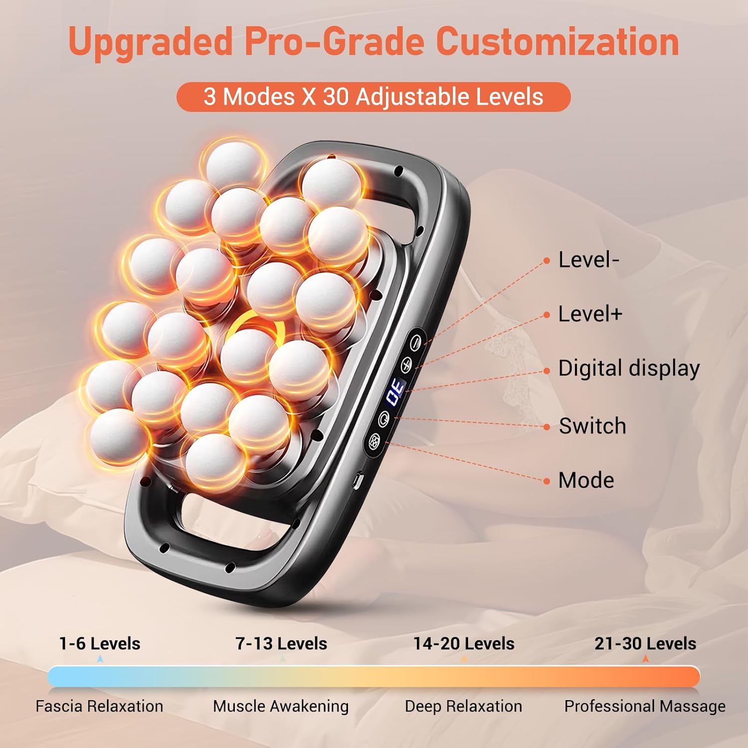 Massage Guns Deep Tissue, Valentine's Day Gifts, Neck Massager with 20 Heads, 20-Head Massage Gun Set, Portable Quiet Muscle Massage for Deep Tissue and Back, Shoulders, Legs, Pain Relief - Image 7