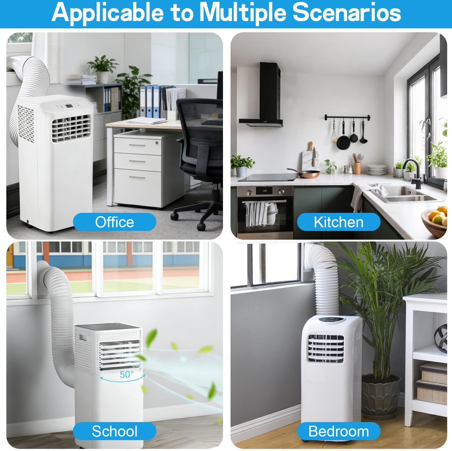 Adaptateur plat pour tuyau d’évacuation de climatiseur fenêtre, 130/150 mm, raccord pour climatiseur mobile, sèche-linge et climatisation auto (A)