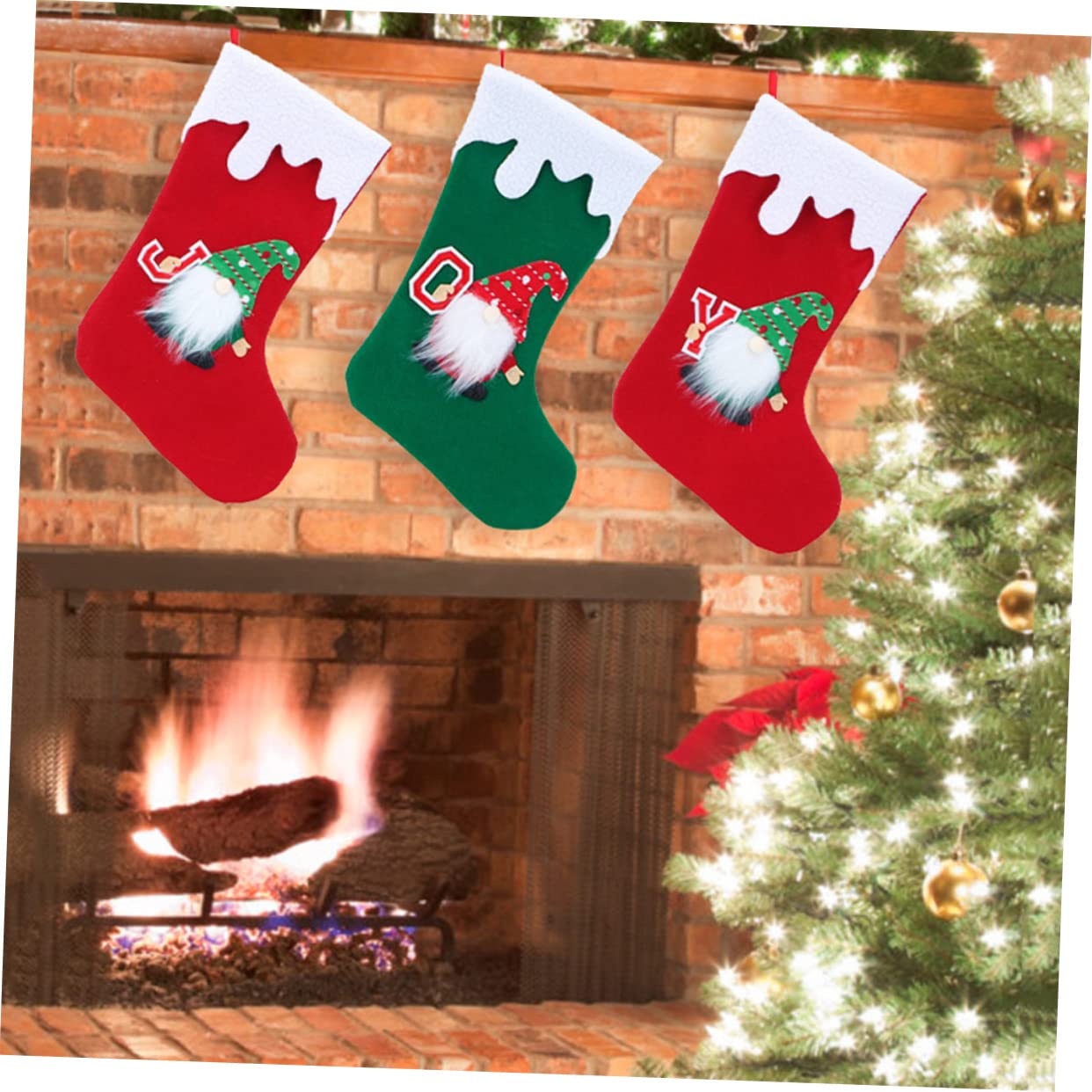 TOPBATHY 15 STK Gesichtsloser Weihnachtsstrumpf Weihnachtsbaum hängende Strümpfe Weihnachtssocken-Süßigkeitsbeutel für Kinder kindergeschenke Weihnachtssto Weihnachtsgeschenktüte