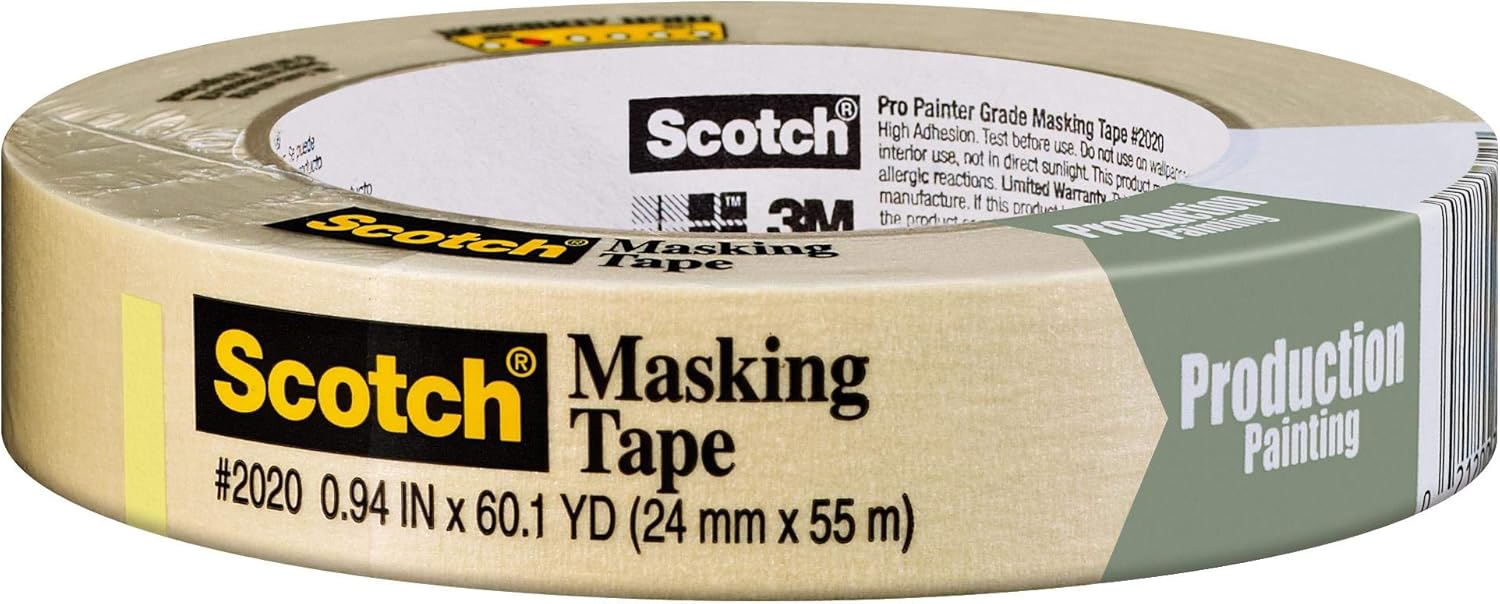 36/Pack 3M Scotch 2020-1A Scotch Masking Tape