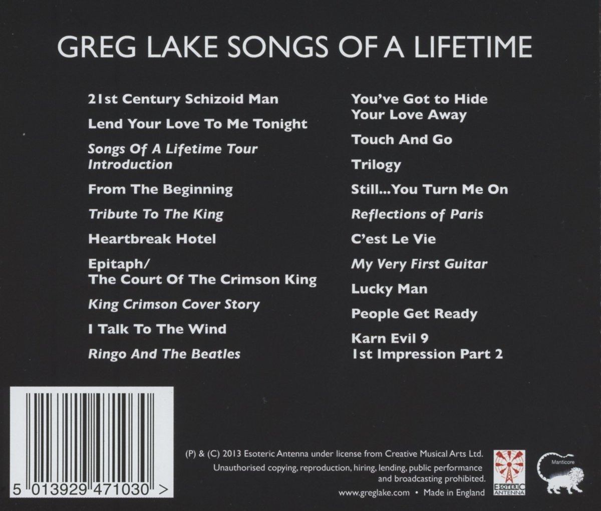 Songs Of A Lifetime