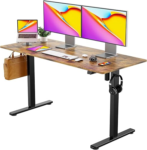 Miniatura 1 de Our Modern Space Escritorio eléctrico de pie de 40 pulgadas de altura ajustable  Mesa rectangular grande para la oficina en casa mejorada para la