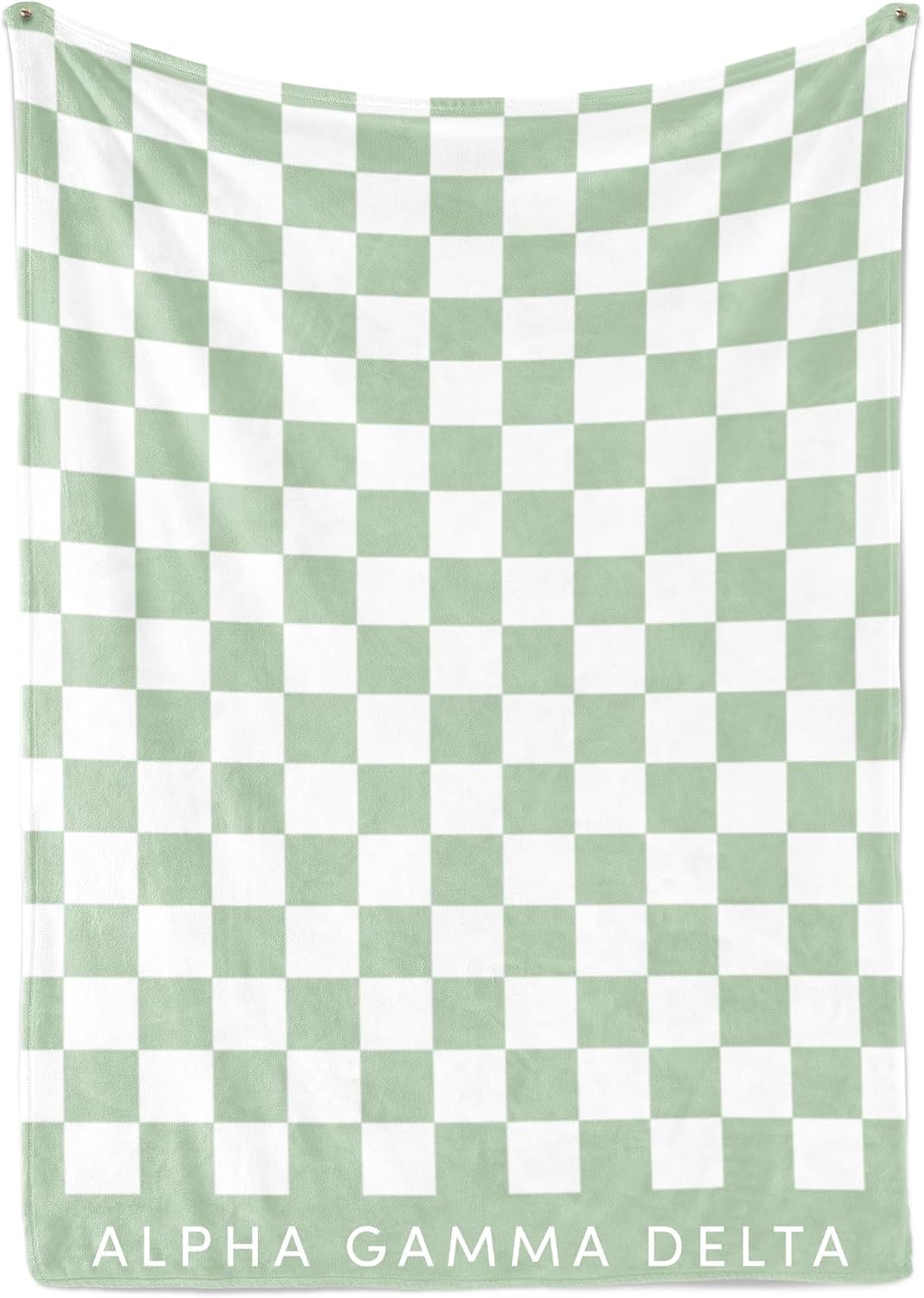 Sorority Shop Alpha Gamma Delta Thick Blanket - Stylish Checkered Blanket Perfect for Big Little Sorority Gifts - Soft, Cozy, and Comfortable Gift Blanket for Women - 50" X 62"