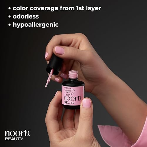 Miniatura 8 de Esmalte de uñas de gel rosa, esmalte de uñas de gel natural sin olor con pigmentos orgánicos, esmalte de uñas de gel UV en rosa, rosa coral, rosa