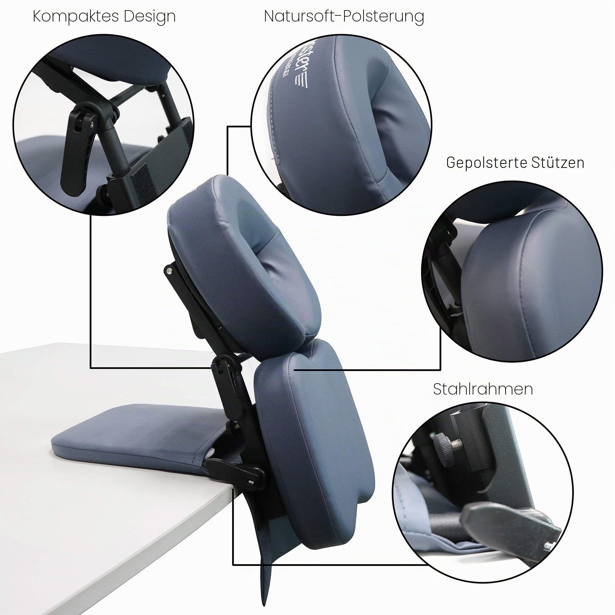 Master Massage Pack-n-go Massage-Set – tragbares Massage-Set mit Gesicht nach unten, perfekt für einfachen Transport, mit 2 Farben zur Auswahl, Königsblau