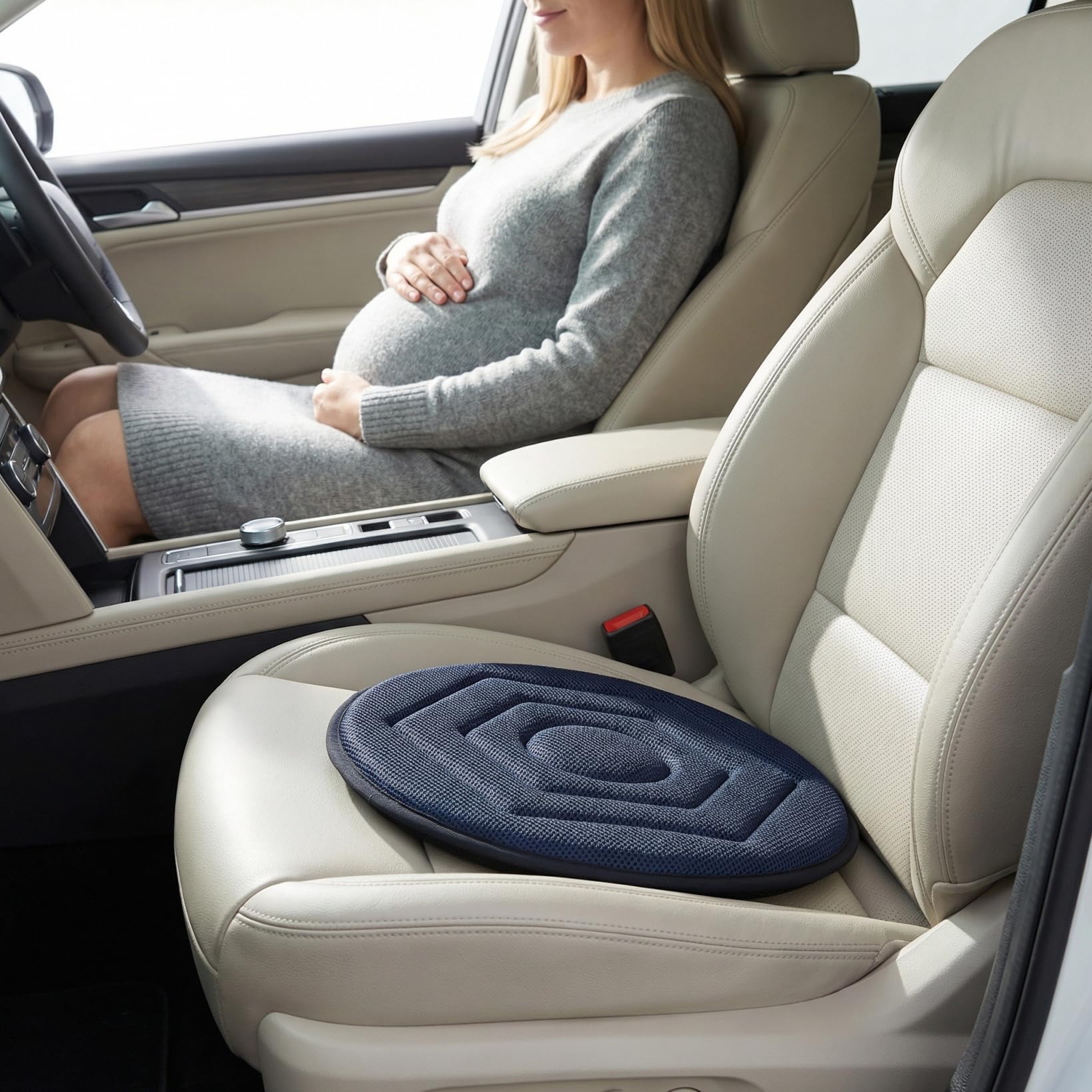 Cabilock Cuscino girevole a 360° per seggiolino auto, universale, per un facile ingresso e uscita, leggero, portatile e traspirante, per auto, ufficio, sedia a rotelle, 38,1 cm
