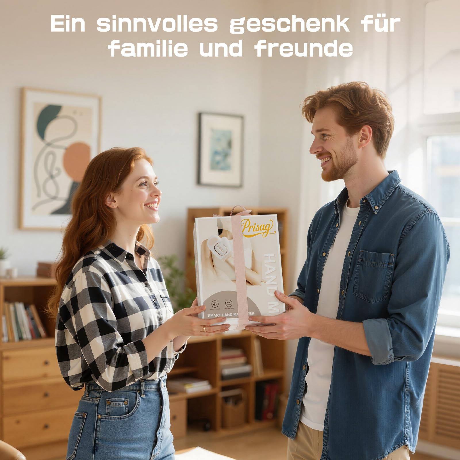 Handmassagegerät Rosa Mit Wärme, 3Modi & 5 Intensitätsstufen