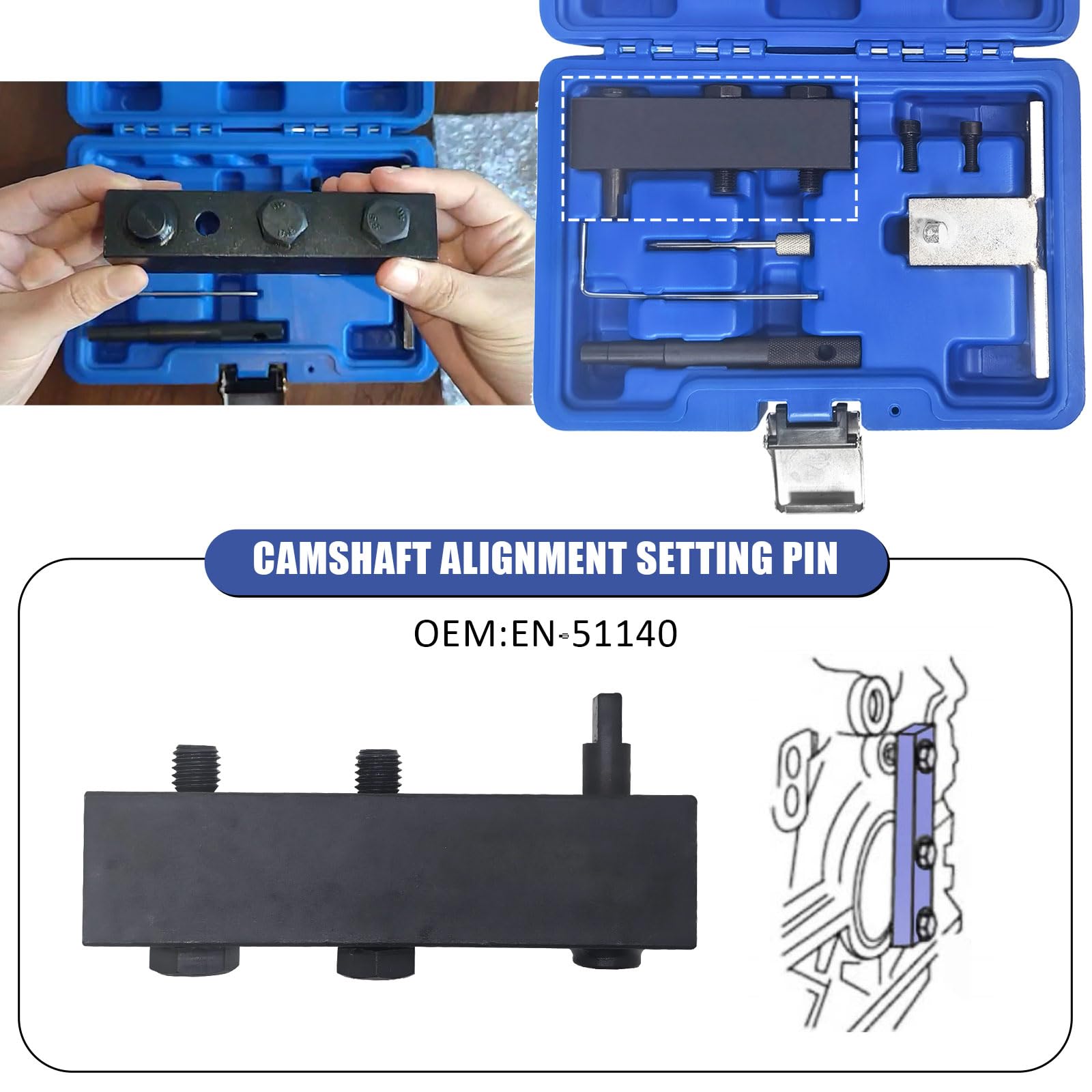 Kit di strumenti per la distribuzione del motore, set di strumenti per cinghia di distribuzione, compatibile con motori diesel Vauxhall/Opel 1.6 Cdti LVL/B16DTH, LVL/B16DTJ, LVL/B16DTN,