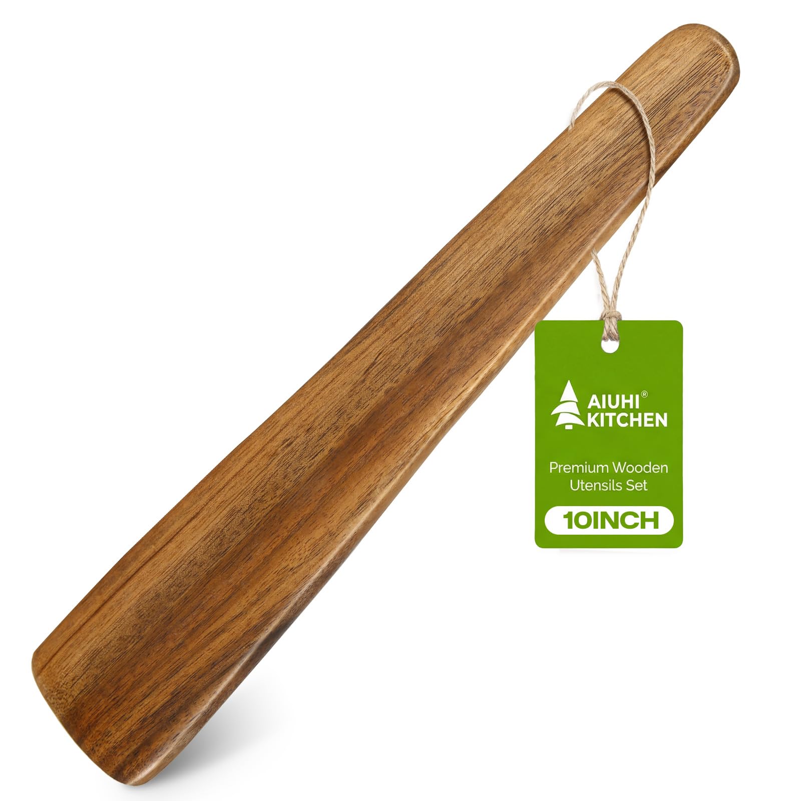 AIUHI Premium Teak Wood Salad Serving Fork, Ergonomic Handle Non-Scratch Wooden Cooking Fork, Durable Kitchen Utensil for Salad Mixing Pasta Tossing and Food Serving — Amazon image 14