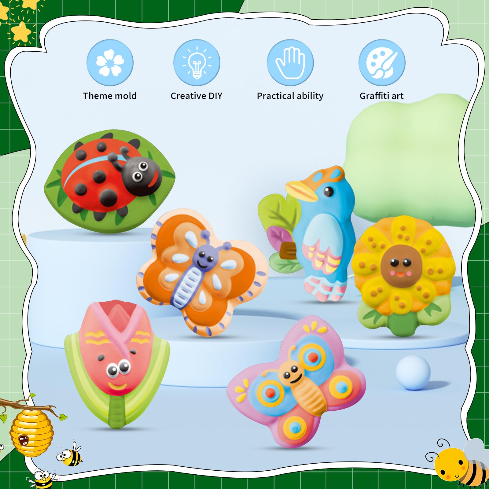 Enfant Moulage et Peinture Kit, Activites Manuelles pour Enfants Enfant Moulage et Peinture Kit, Activites Manuelles pour Enfants