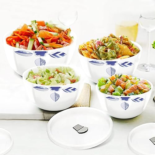 Miniatura 2 de Borosil - Tazones para servir para entretenimiento, juego de 4 (16243248 onzas), cuencos de cerámica ligeros, cuencos grandes para almacenamiento de