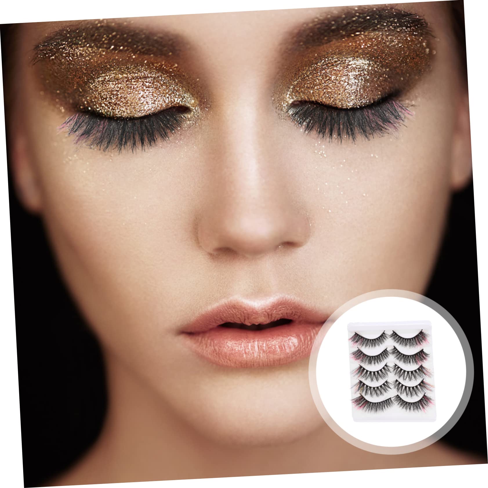 Baluue 25pares Pestañas Postizas Coloridas Para Cosplay y Maquillaje Largas y Ligeras Fáciles De Aplicar y Retirar Para Mujeres y