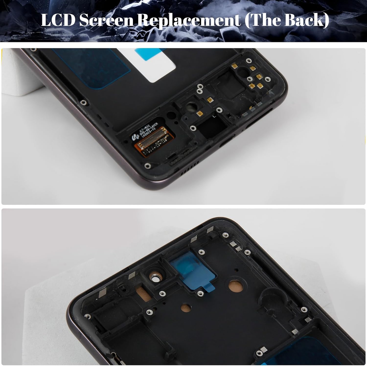 SRJTEK Incell for Samsung Galaxy S21 FE 5G LCD Screen for Samsung Galaxy S21 FE 5G SM-G990 Display Touch Digitizer Assembly Repair Parts Kits with Frame(Black)