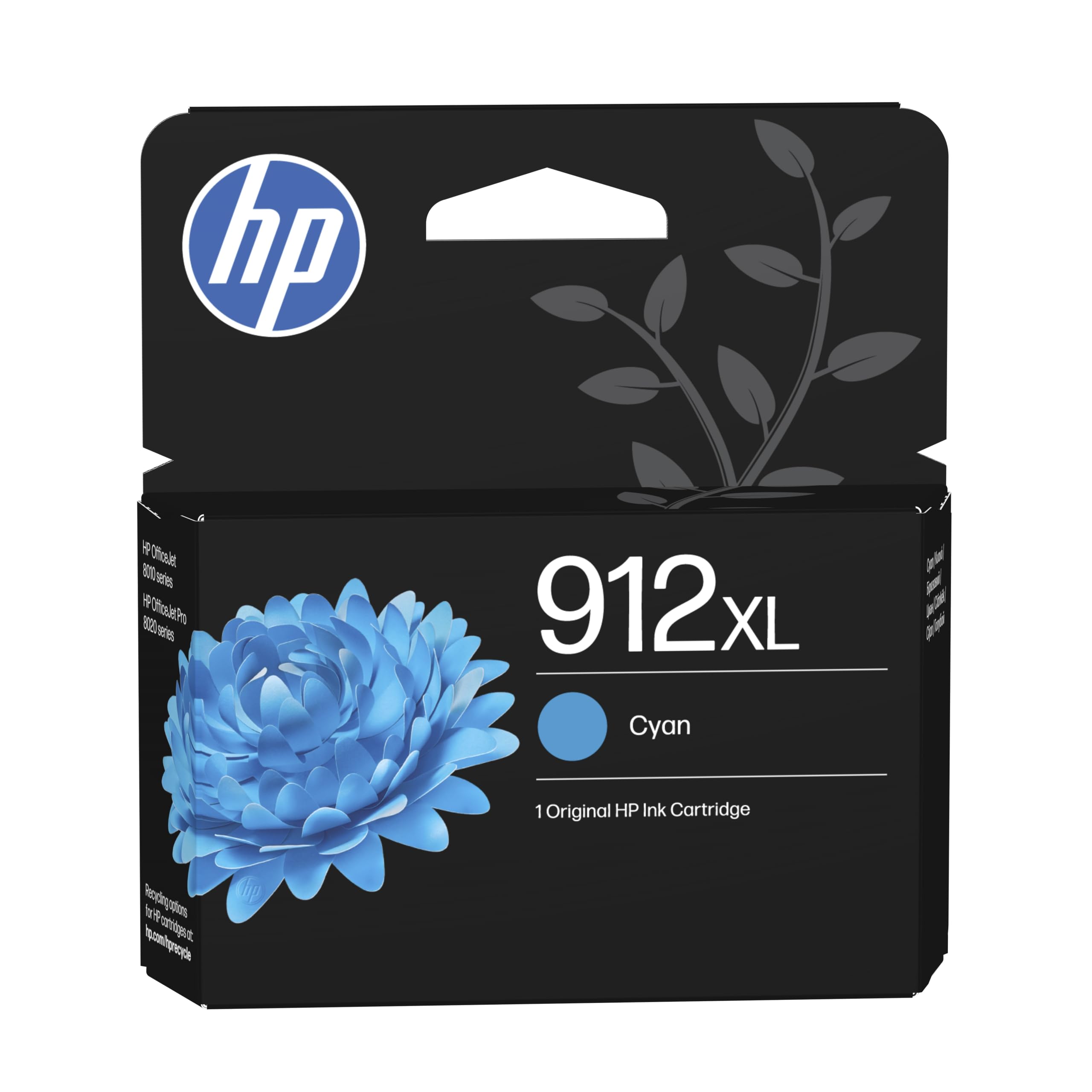 HP 912XL Ciano, Cartuccia d'Inchiostro Originale, Alta Capacità