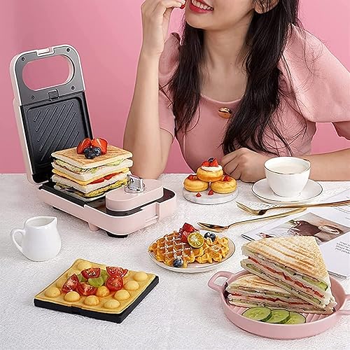 Miniatura 7 de SWIMXL Máquina de gofre máquina de gofres cuadrada de 650 W con luces indicadoras fácil de limpiar sin PFOA diseño compacto certificado ETL color