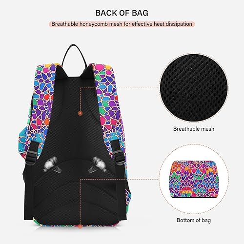 Miniatura 4 de Tennis Badminton Racquet Bag Lightweight Moroccan Patterns Bright Neon Colors Tennis Racket Cover Holds 2 Rackets for Women Men raquetas de tenis