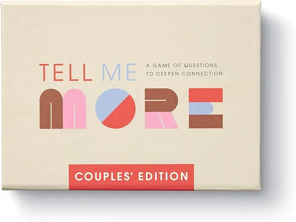 Tell Me More: Couples’ Edition – A Date Night Conversation Starter Game of 52 Questions to Deepen Your Connection with Your Partner