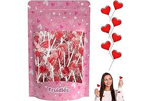 Fruidles Valentine's Day Suckers - Sweet Heart-Shaped Lollipops for Valentine's Gifts