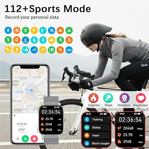 Miniatura 4 de Reloj inteligente para mujer, rastreador de ejercicios haz respuesta llamada, impermeable, para correr, teléfono Android, iPhone, Samsung,