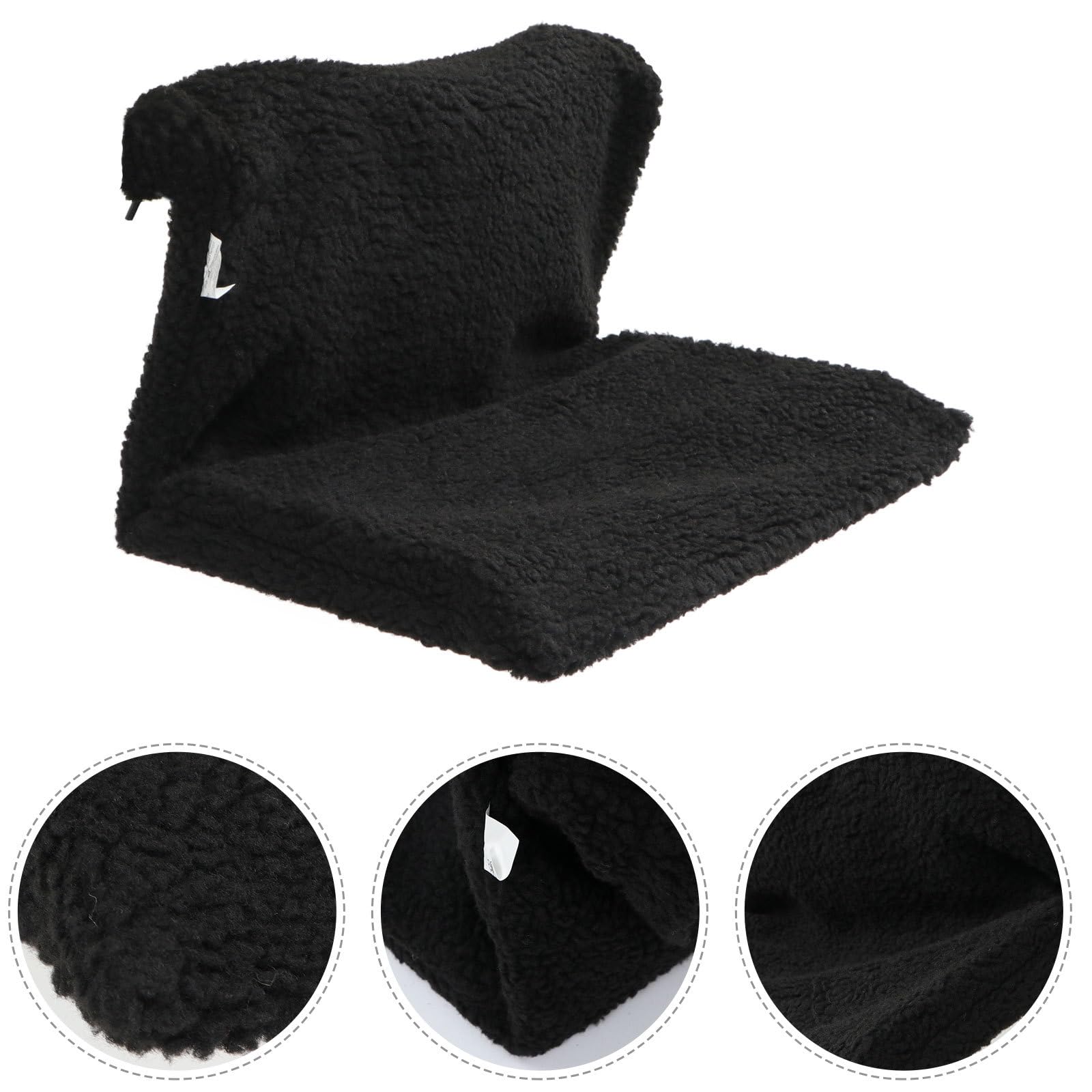 TOYANDONA Amaca per Gatti da Finestra e Termosifone Poliestere e Lino Nero, Facile da Pulire e Rispettosa Dell'ambiente, per Animali Domestici in Inverno