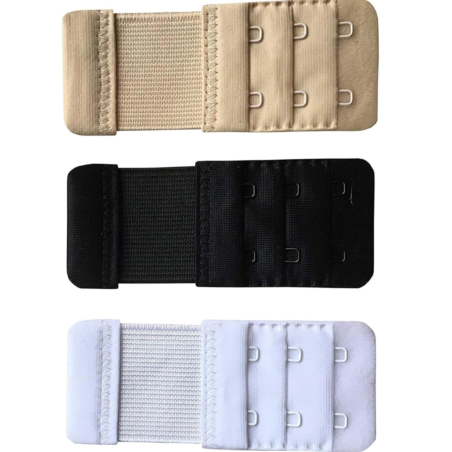 QUME99 Bra Hook Extender-2 Hook - 3 Eye Save Your Bra Increase Band Length-Bra Extensions-Bra Extender Hook-Bra Hooks for Women-Bra Hook and Eye-Bra Hook Extender Combo