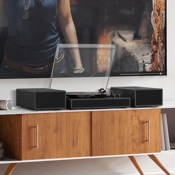 Turntable with Stereo Speakers Bluetooth & Belt Drive