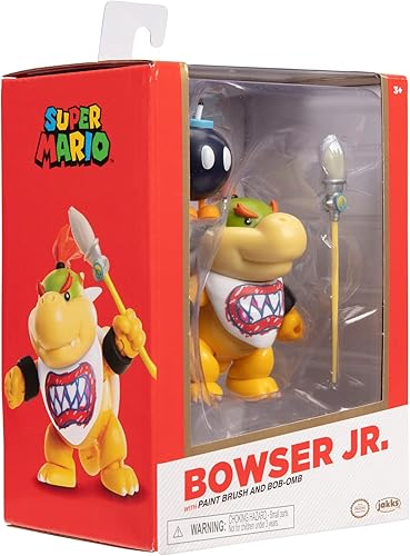 Miniatura 5 de Nintendo Joojee Super Mario Figura Bowser Jr. con pincel (ex), 3.9 in exclusivo, (13261)