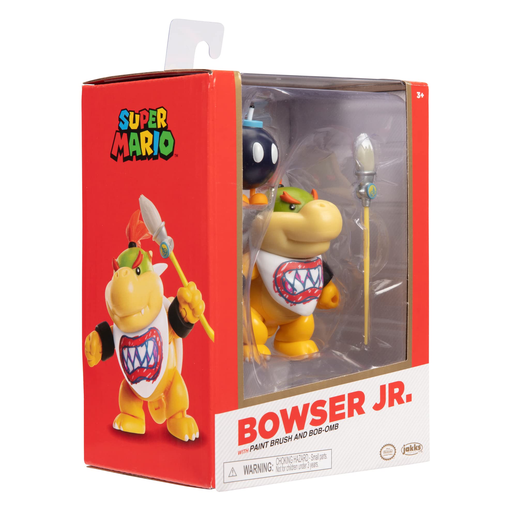 Nintendo Super Mario Figur Bowser Jr. w/Paint brush in Sammlerbox, 10cm (ex)