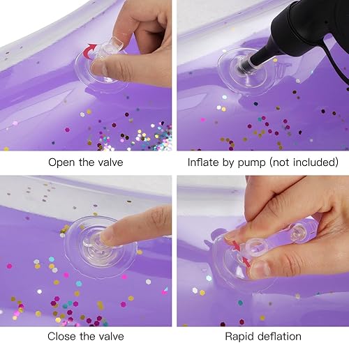 Miniatura 5 de MoKo Flotadores inflables de piscina para adultos y niños, decoración de despedida de soltera, anillo de natación en forma de corazón, tubo de