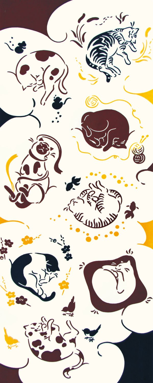 Glattol 51635 Miyamoto-Towel Kenema Dyed Hand Washcloth "Creature" Nap 14.2 x 35.4 inches (36 x 90 cm) : Home & Kitchen