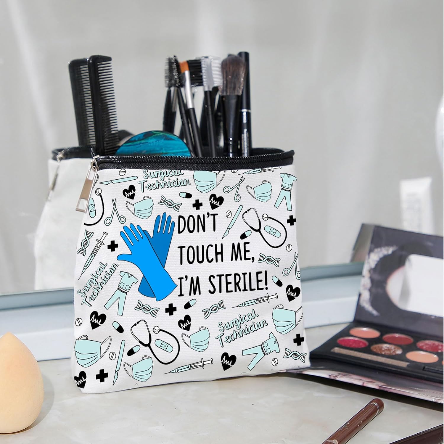WZJHCL Surgical Tech Appreciation Gift Surgical Technician Makeup Pouch Bag Scrub Tech Cosmetic Bag Surgical Assistant Gift (Sterile) - Image 5