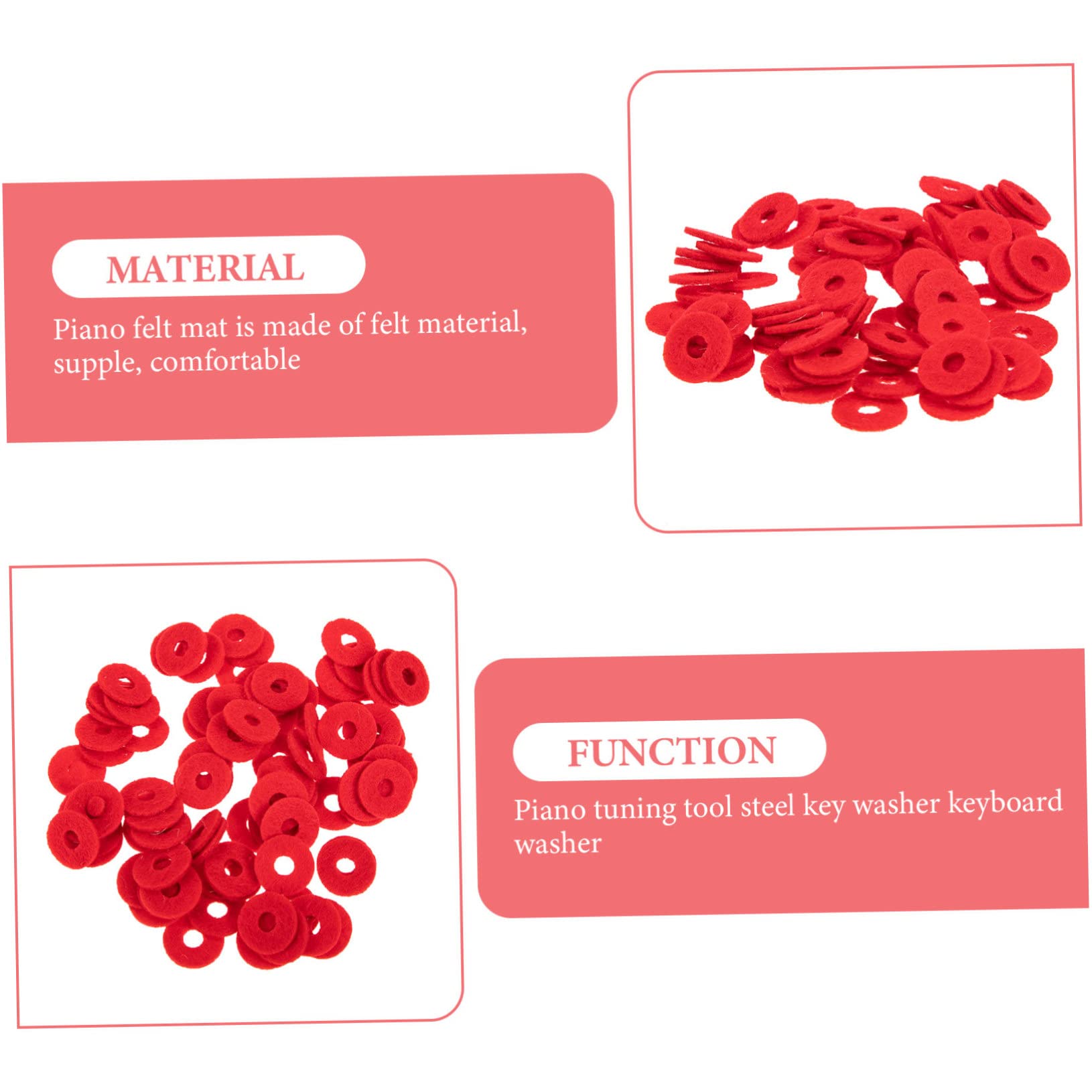 GOOHOCHY 90pcs Piano Key Easing Tool Piano Tuning Spanner Keyboard Balance Washers