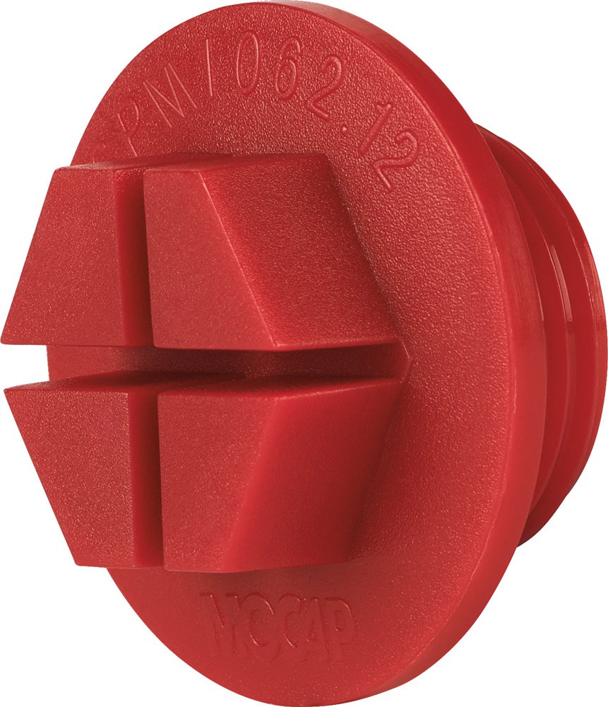 Sealing Plugs for Metric Threads - Sealing Plug for M27 X 2.0 Threads, PP Red W/O-Ring MOCAP SPM2720RD4NO (qty500)