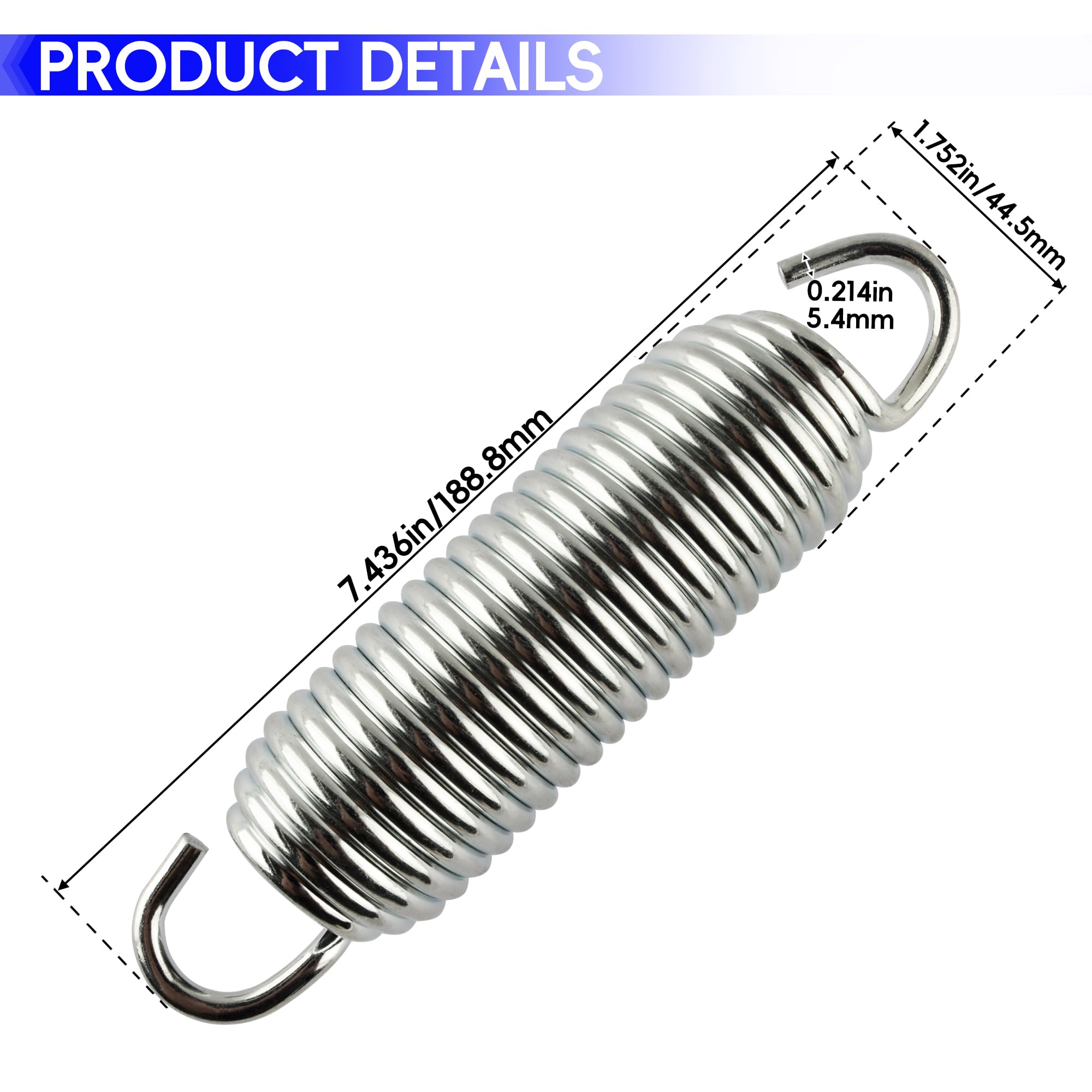 116-6317 Muelle de extensión 103-3330 1-633151 compatible con Toro Part 116-0133 | Muelle de cubierta de cortacésped compatible con E-Series; S-Series; X-Series; Z-Series