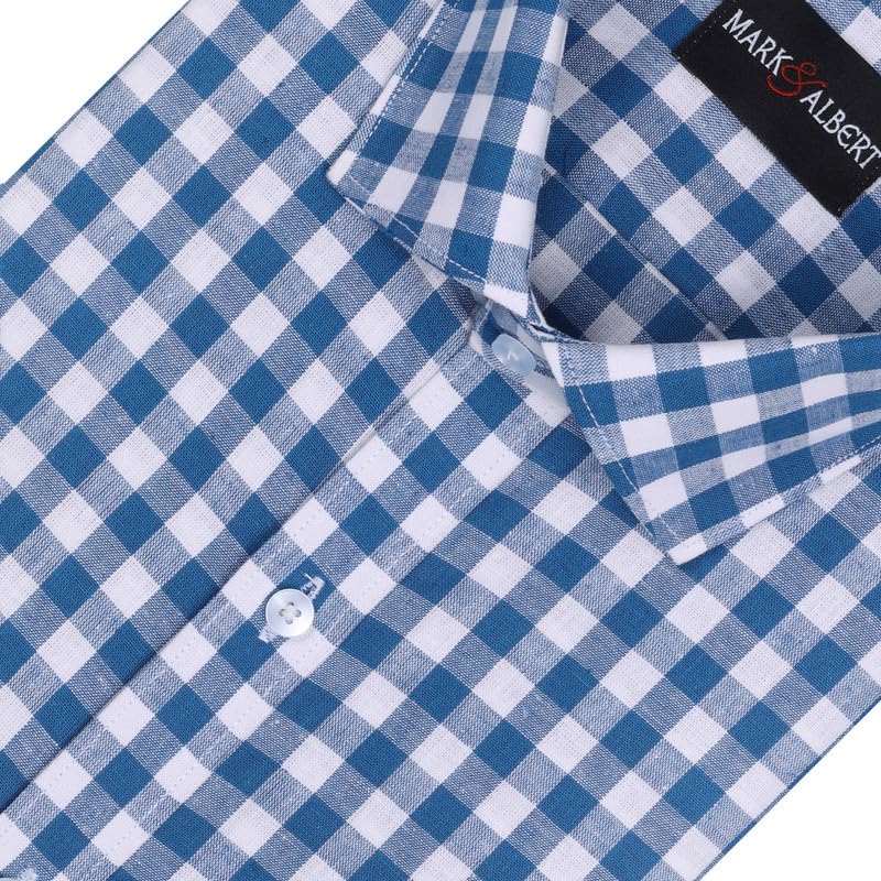 Image of Mark & Albert Men's Half Sleeves Cotton Formal Shirt