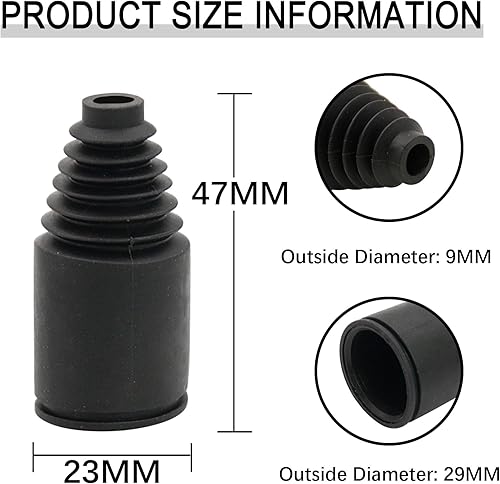 Miniatura 2 de FLMLF Bota de eje RC, 4 piezas de goma de calidad de 0.906 x 1.850 in, cubierta de polvo de medio eje negro para 15 RC remoto coche Hpi Baja Rovan