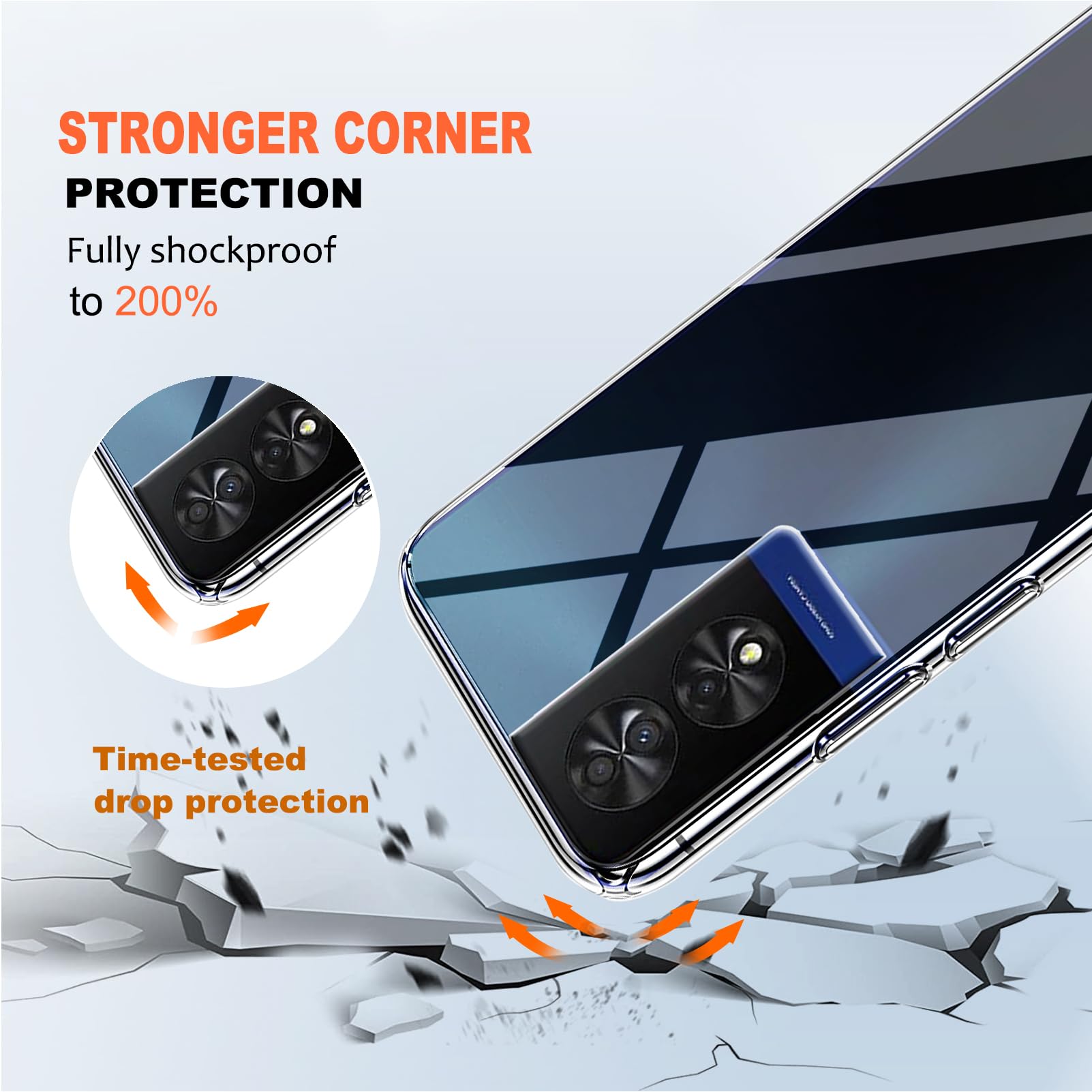 Custodia Paraurti In Silicone Per TCL 40 NxtPaper 4G (2 Pezzi) - Trasparente Ultrasottile Antigraffio