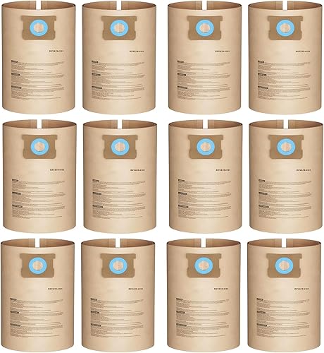 Paquete de 12 bolsas de polvo DXVA19-4101 compatibles con DEWALT DXV06P DXV09P DXV09PA DXV10P DXV10PL DXV10S DXV10SA DXV10SB Aspiradoras en seco y