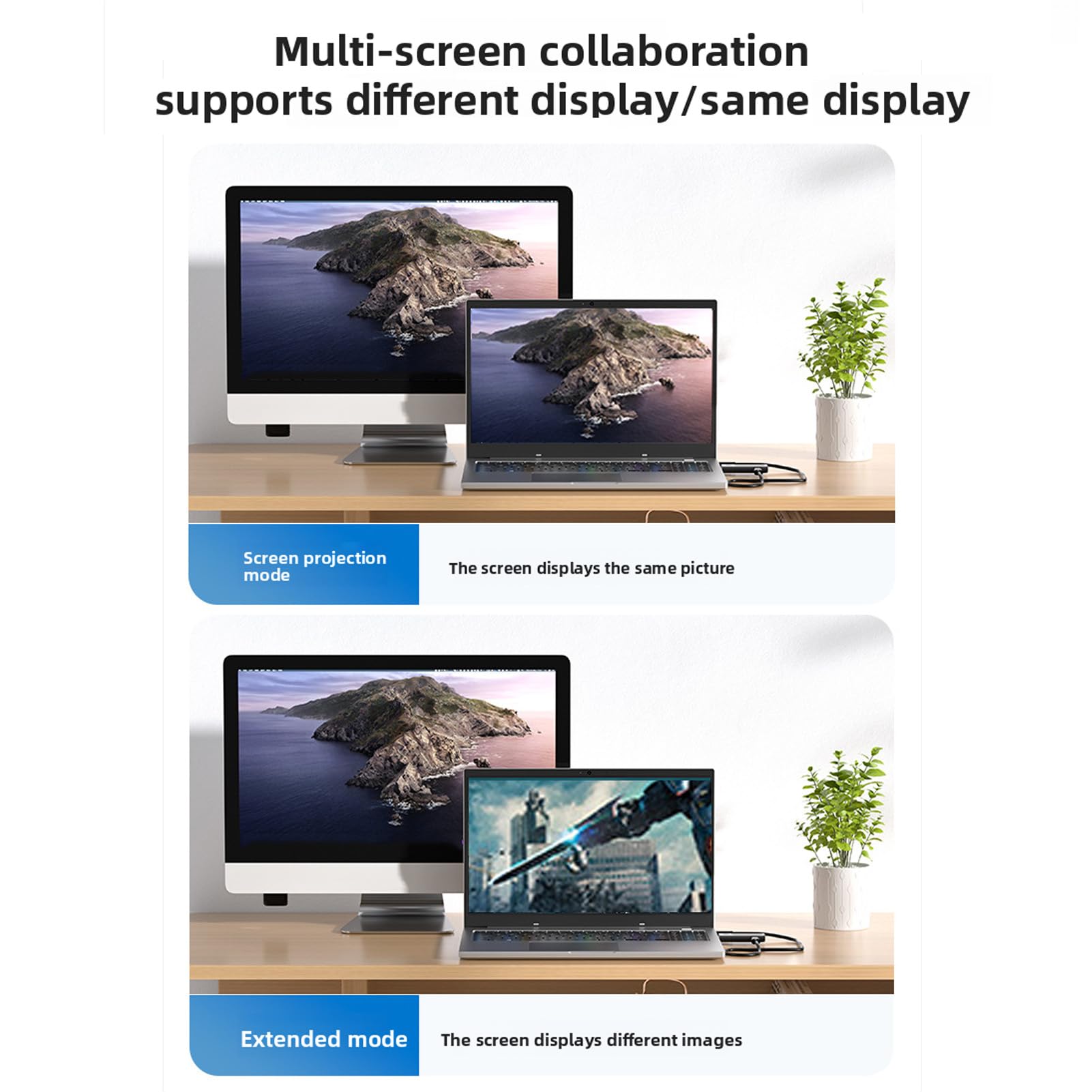 Sxhlseller Dispositivo di Mirroring dello Schermo Wireless 1080P HDMI per Proiettore Portatile