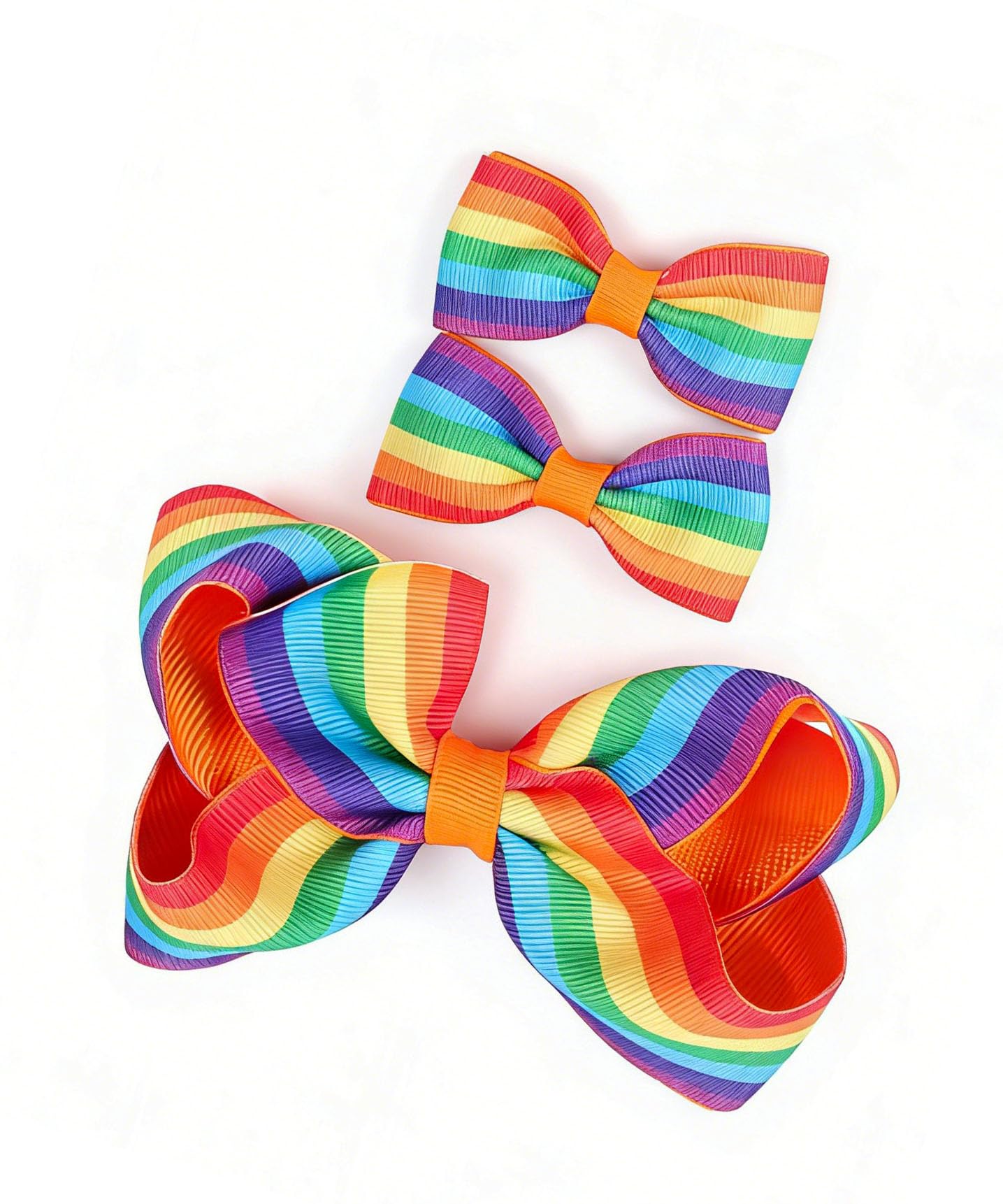 Cinta de pelo arco iris con pinza de alta sujeción infantil JHP01 6