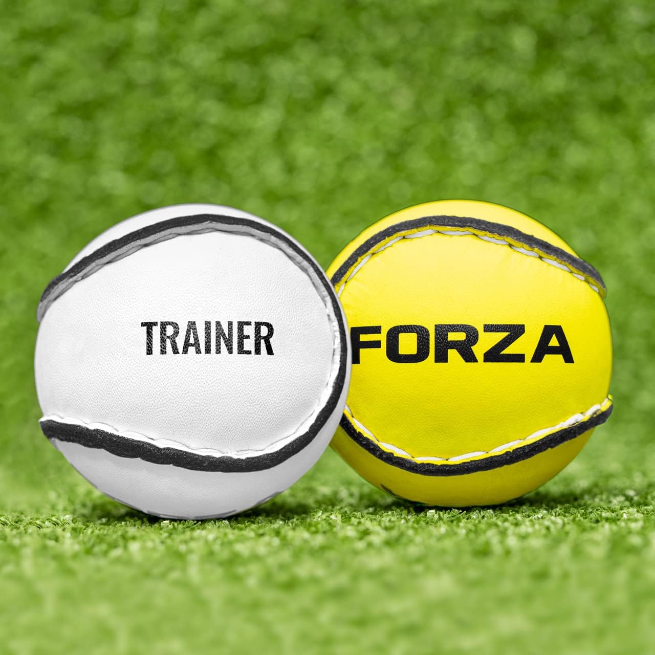 FORZA Hurling Sliotar Training Balls - White/Fluro GAA Balls